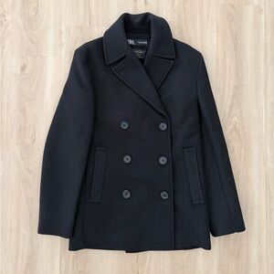 Zara Premium Manteco Wool Blend Coat Size XS